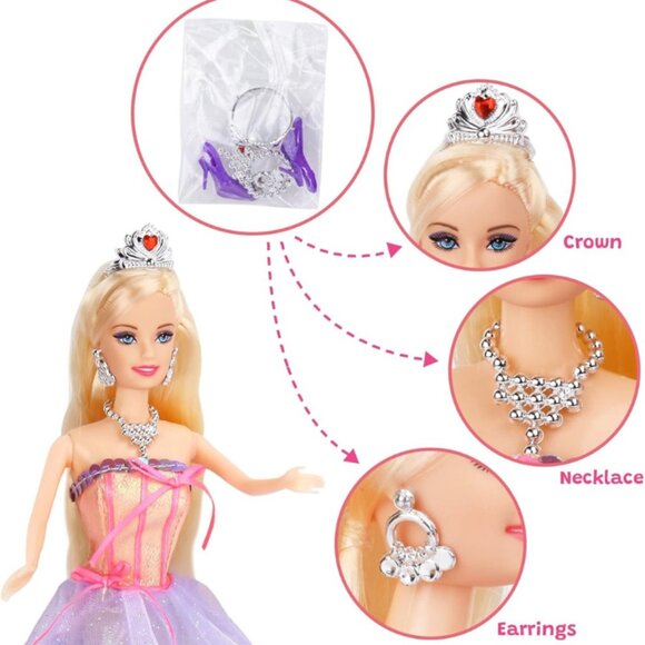 COLOR CHANGING UNICORN & PRINCESS DOLL SET - Picture 3 of 4